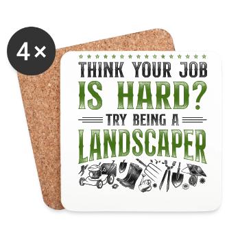 Landscaper Landscaping Landscape - Untersetzer (4er-Set) - Weiß - Vorne