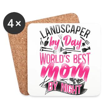 Landscaper Landscaping Landscape - Coasters (set of 4) - white - Front