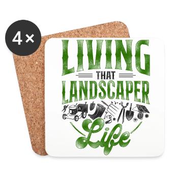 Landscaper Landscaping Landscape - Coasters (set of 4) - white - Front