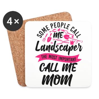 Landscaper Landscaping Landscape - Coasters (set of 4) - white - Front