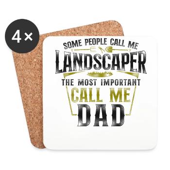 Landscaper Landscaping Landscape - Coasters (set of 4) - white - Front