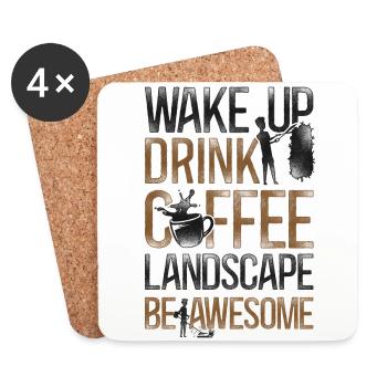 Landscaper Landscaping Landscape - Coasters (set of 4) - white - Front