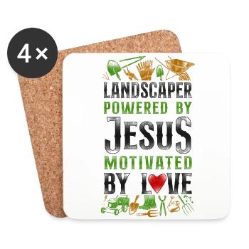 Landscaper Landscaping Landscape - Coasters (set of 4) - white - Front