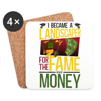 Landscaper Landscaping Landscape - Coasters (set of 4) - white - Front
