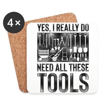 Landscaper Landscaping Landscape - Coasters (set of 4) - white - Front