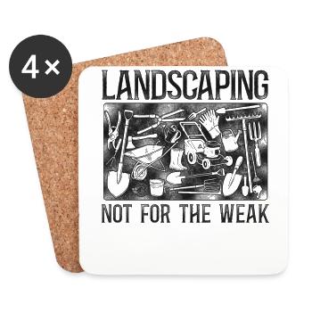 Landscaper Landscaping Landscape - Coasters (set of 4) - white - Front