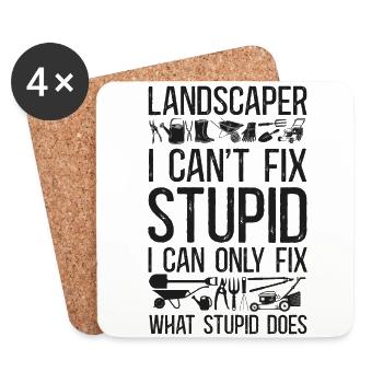 Landscaper Landscaping Landscape - Coasters (set of 4) - white - Front