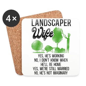 Landscaper Landscaping Landscape - Coasters (set of 4) - white - Front