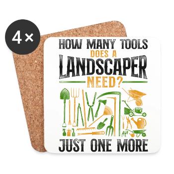 Landscaper Landscaping Landscape - Coasters (set of 4) - white - Front