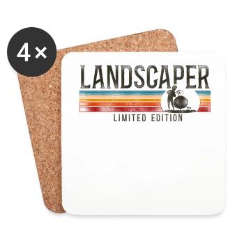 Landscaper Landscaping Landscape - Coasters (set of 4) - white - Front