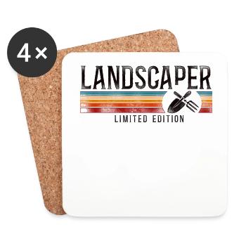 Landscaper Landscaping Landscape - Coasters (set of 4) - white - Front