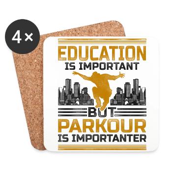 Parkour Free Running Traceur - Coasters (set of 4) - white - Front