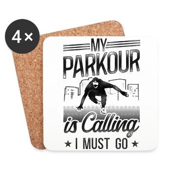 Parkour Free Running Traceur - Coasters (set of 4) - white - Front