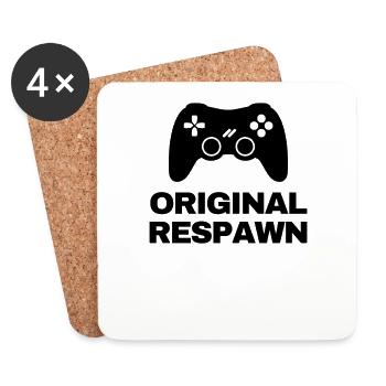 Original Respawn Gaming Saying for Mother Father - Coasters (set of 4) - white - Front