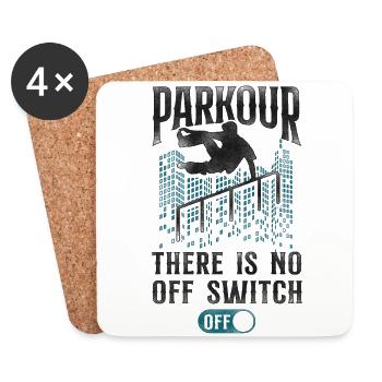 Parkour Free Running Traceur - Coasters (set of 4) - white - Front