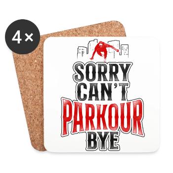Parkour Free Running Traceur - Coasters (set of 4) - white - Front