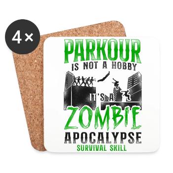 Parkour Free Running Traceur - Coasters (set of 4) - white - Front