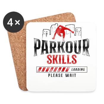 Parkour Free Running Traceur - Coasters (set of 4) - white - Front