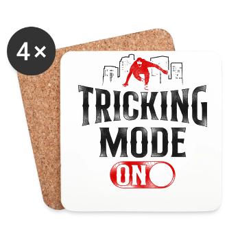 Parkour Free Running Traceur - Coasters (set of 4) - white - Front