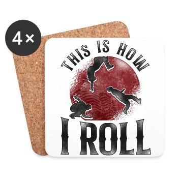 Parkour Free Running Traceur - Coasters (set of 4) - white - Front