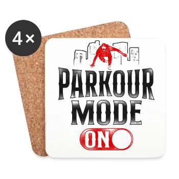 Parkour Free Running Traceur - Coasters (set of 4) - white - Front