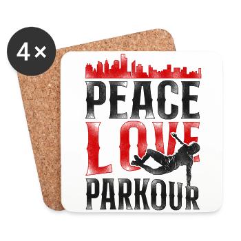 Parkour Free Running Traceur - Coasters (set of 4) - white - Front