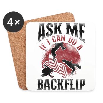 Parkour Free Running Traceur - Coasters (set of 4) - white - Front