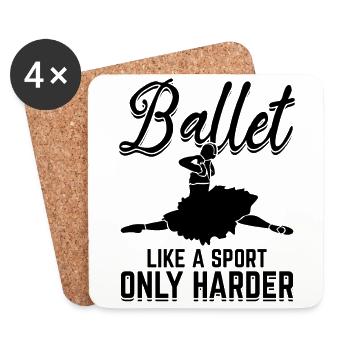 Ballett wie ein Sport nur härter - Untersetzer (4er-Set) - Weiß - Vorne