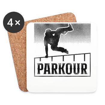 Parkour Free Running Traceur - Coasters (set of 4) - white - Front