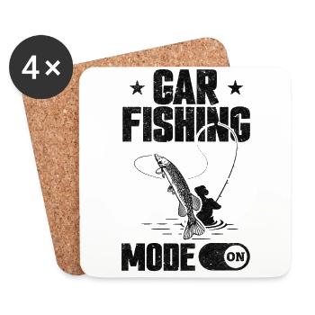 Gar Fishing Mode On Garfish Fishing Garfish - Coasters (set of 4) - white - Front
