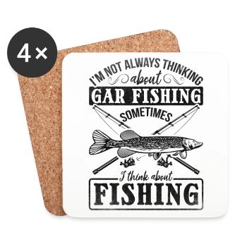Garfishing - I don't always think of Garfishing - Coasters (set of 4) - white - Front