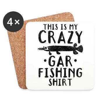 C’est ma chemise de pêche Crazy Garfish Garfish - Dessous de verre (lot de 4) - blanc - Devant