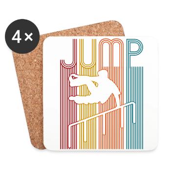 Parkour Free Running Traceur Retro - Dessous de verre (lot de 4) - blanc - Devant