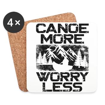 Canoe Canoeing Vintage Canoe More - Coasters (set of 4) - white - Front