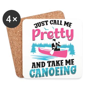 Canoe Canoeing Girl Just Call Me - Untersetzer (4er-Set) - Weiß - Vorne