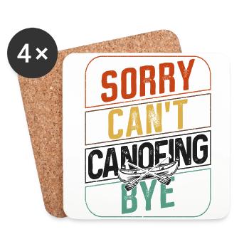 Canoe Canoeing Retro Vintage Sorry - Untersetzer (4er-Set) - Weiß - Vorne