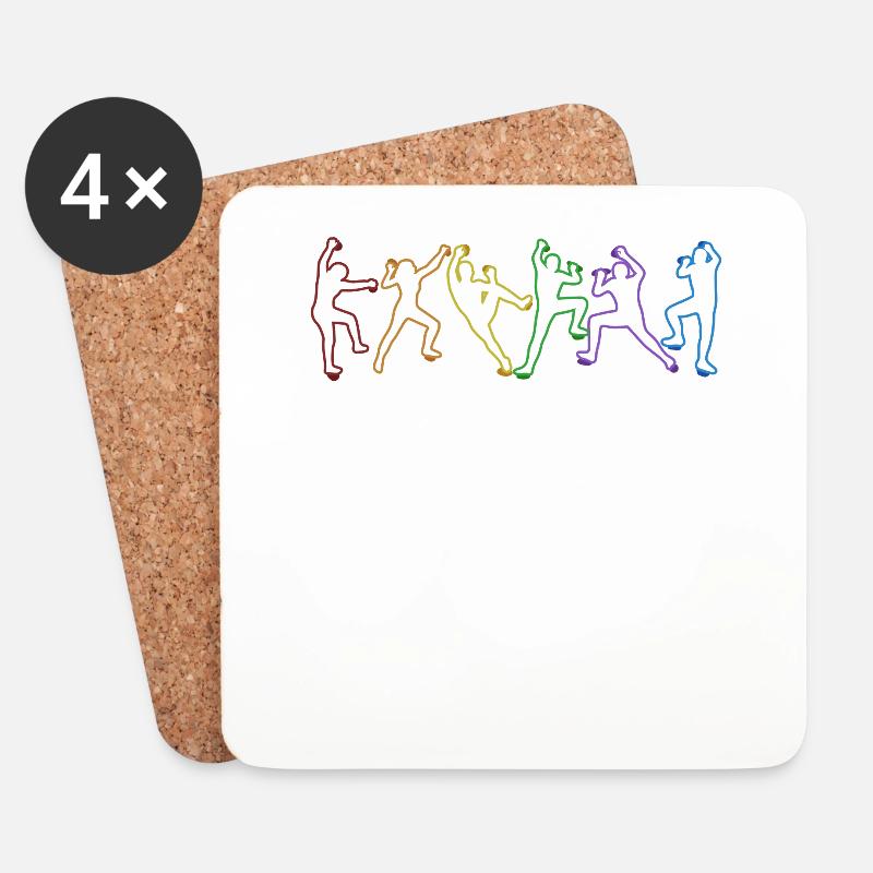 Climbing LGBT Rainbow Bouldern Sportklettern - Untersetzer (4er-Set) - Weiß