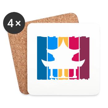 China is my therapy - Coasters (set of 4) - white - Front