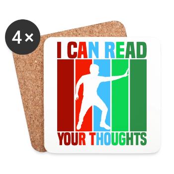 I Can Read Your Thoughts - Untersetzer (4er-Set) - Weiß - Vorne