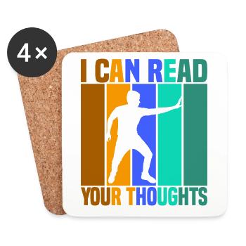 I Can Read Your Thoughts - Untersetzer (4er-Set) - Weiß - Vorne