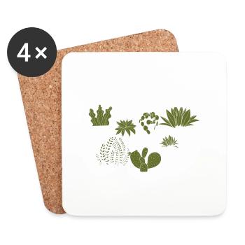 Désolé je ne peux pas avoir des plantes - Dessous de verre (lot de 4) - blanc - Devant