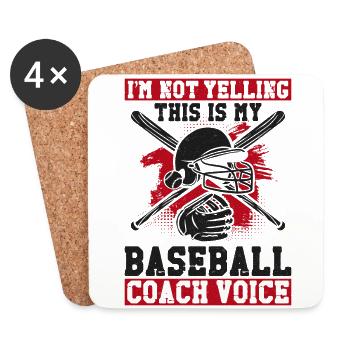 Baseball Fan Coach Vintage I'm Not - Coasters (set of 4) - white - Front