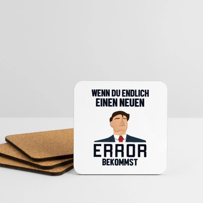 Neuen Error Bekommen Developer Coder Programmierer Untersetzer (4er-Set)