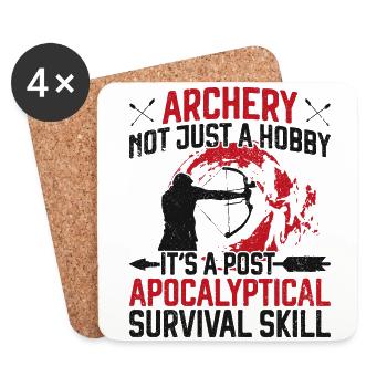 Archery Bow Archer Vintage Archery - Coasters (set of 4) - white - Front