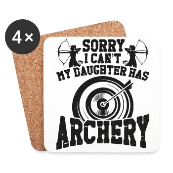 Archery Bow Archer Mom Mother - Untersetzer (4er-Set) - Weiß - Vorne