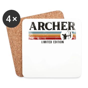 Archery Bow Archer Retro Vintage - Untersetzer (4er-Set) - Weiß - Vorne