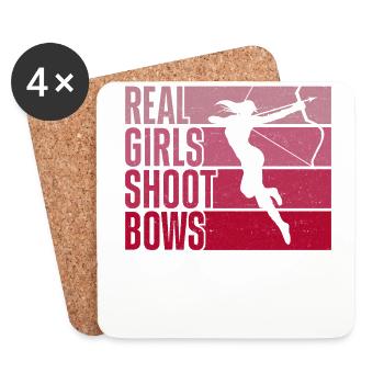 Archery Bow Archer Girl Vintage - Untersetzer (4er-Set) - Weiß - Vorne