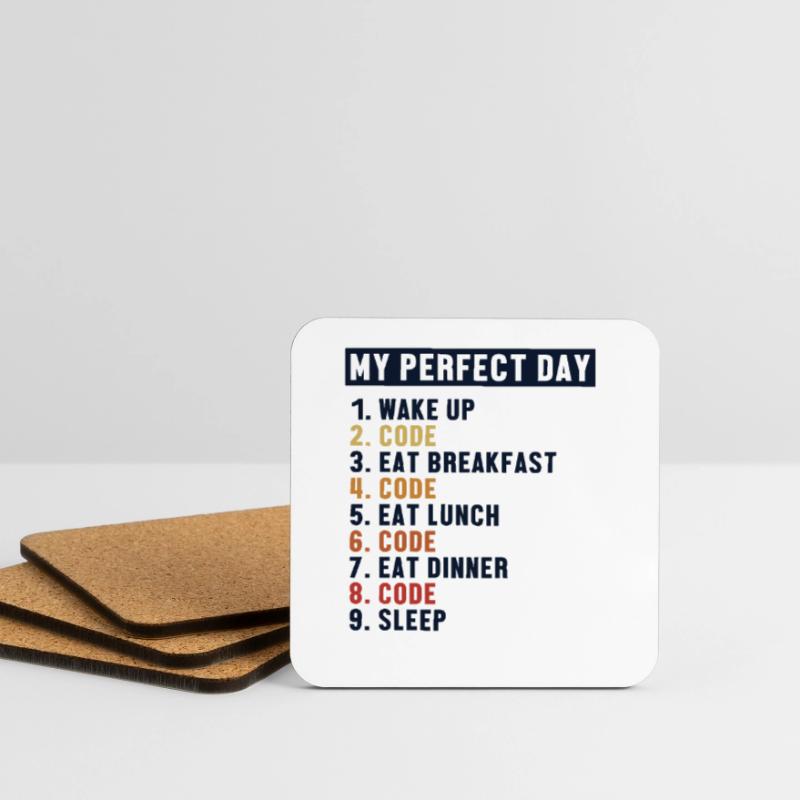 Coding Perfect Day Developer Softwareingenieur Untersetzer (4er-Set)
