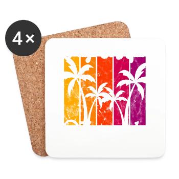 Playa El Aqua Venezuela - Coasters (set of 4) - white - Front
