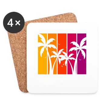 Sao Beach Vietnam - Dessous de verre (lot de 4) - blanc - Devant